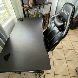 Black Desk +   Free S-Racer Chair