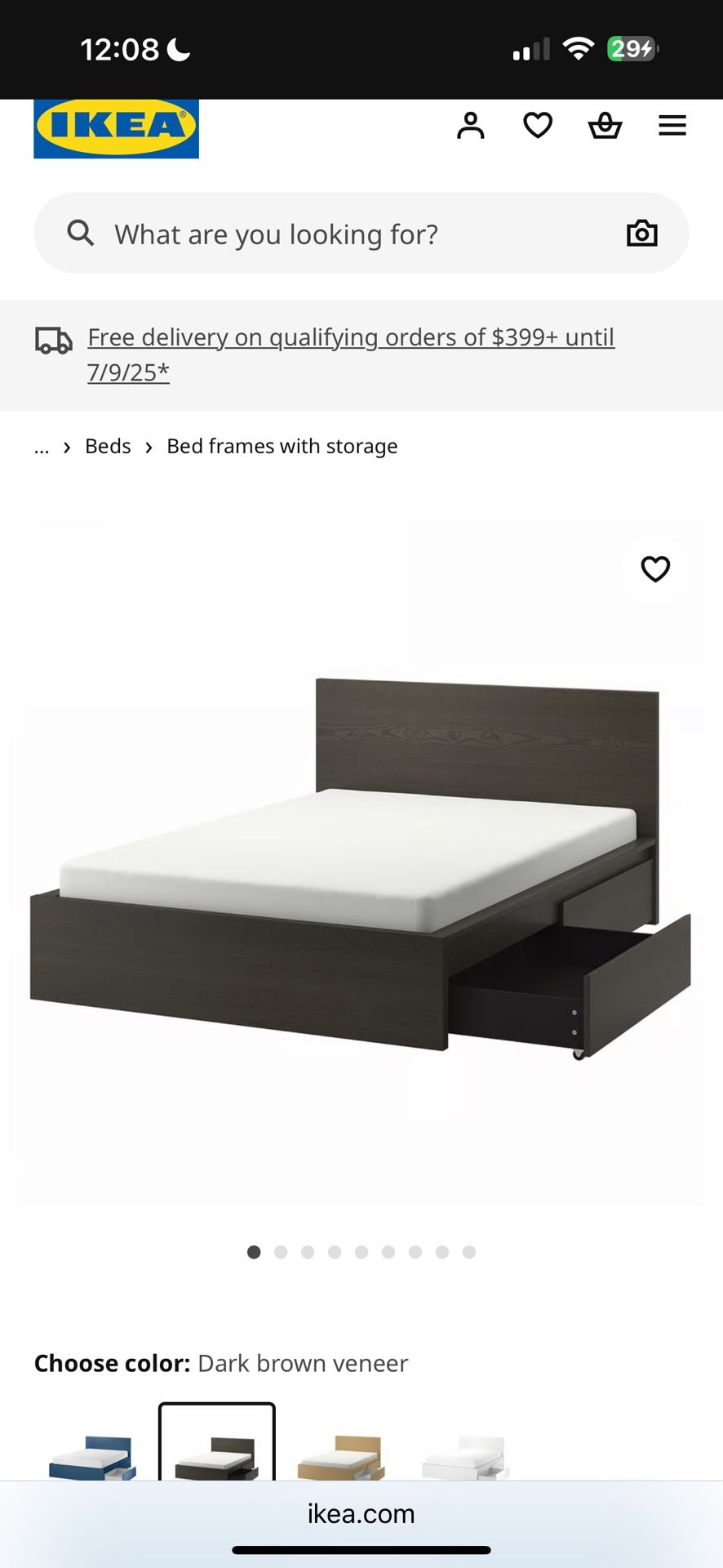 IKEA MALM Queen Bed Frame 