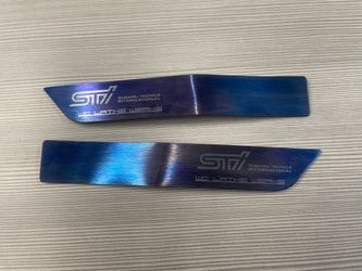 SUBARU STI TITANIUM FENDER BADGE LATHEWERKS