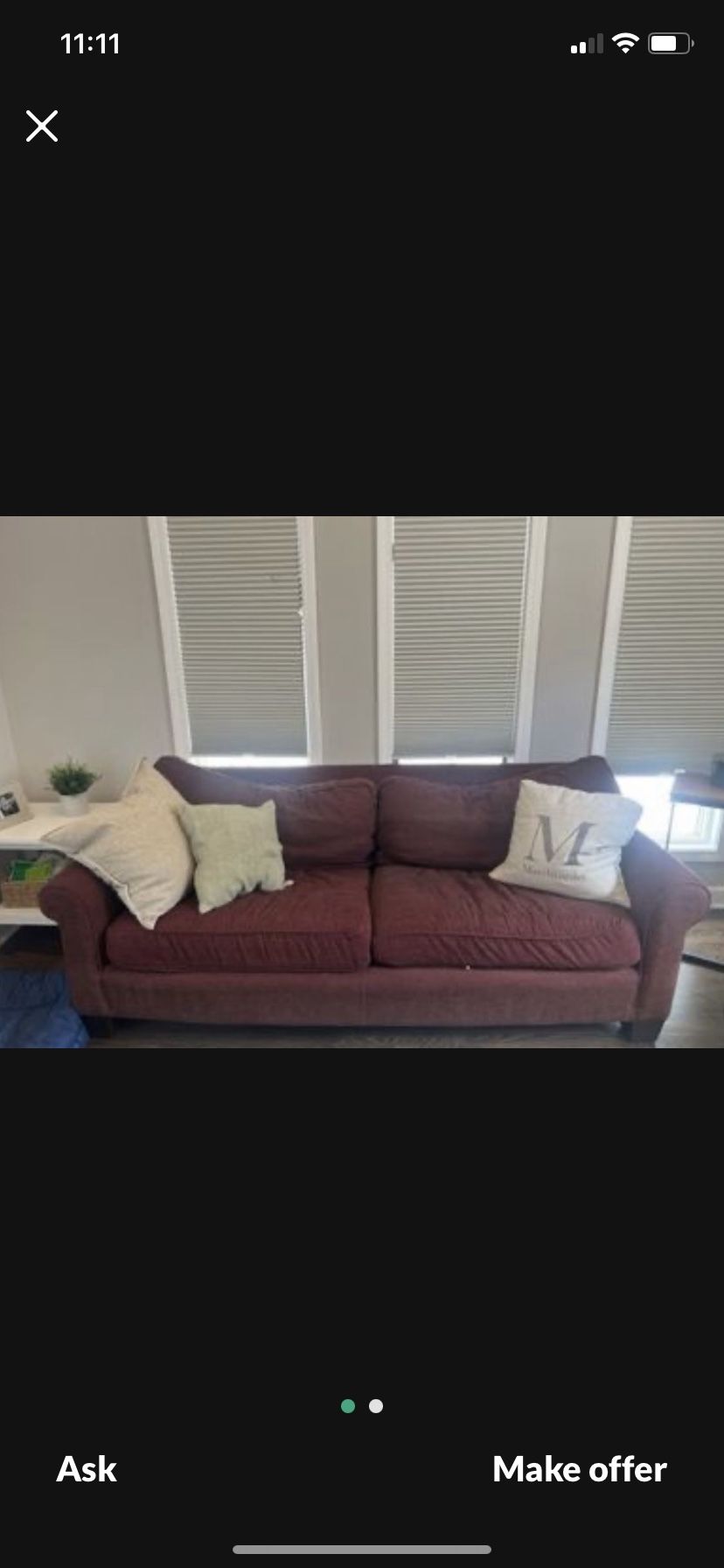 Red Good Condition Couch