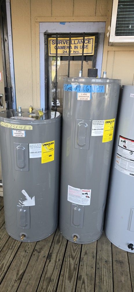 Water Heater 49 And 50 Gallons 1 Year Warranty Garantia Por Escrito