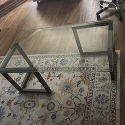 Glass coffee table