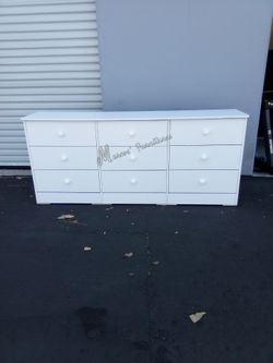 White Wide Bedroom Dresser!
