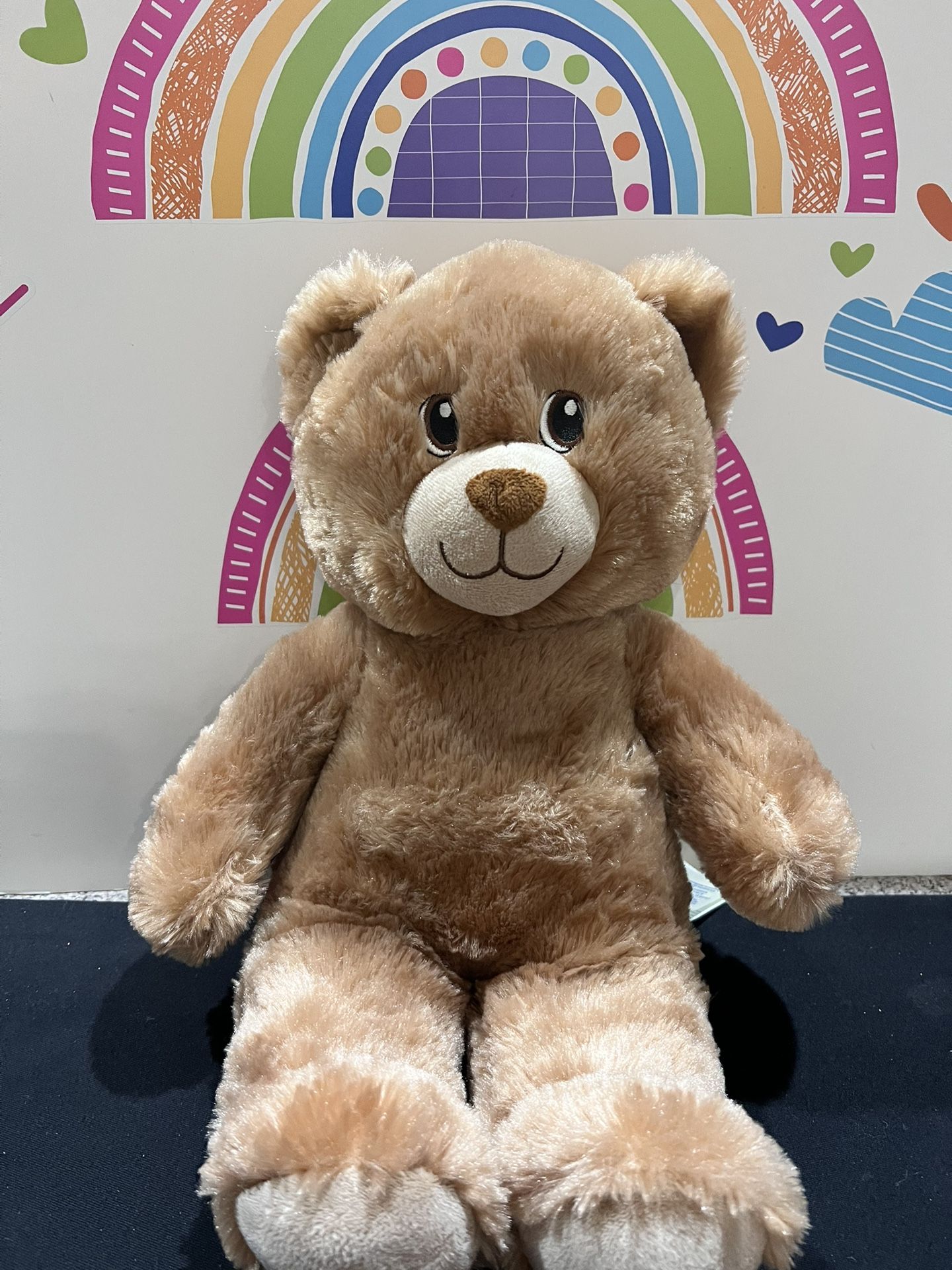 BUILD A BEAR!! GOLDEN BROWN TEDDY BEAR - 15 INCH - SUPER SILKY SOFT- LIKE NEW