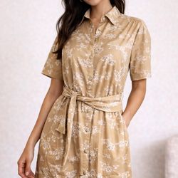 Michael Kors Size XL MIDI FLORAL DRESS