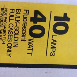 Sylvania 48" Fluorescent Lamp Coll White New Old Stock, 9 Left In The Box