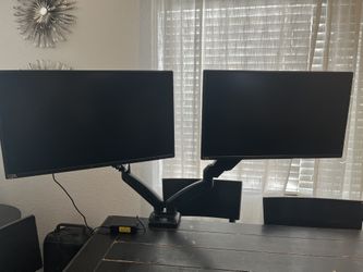 Two Monitors And Tv Mount
