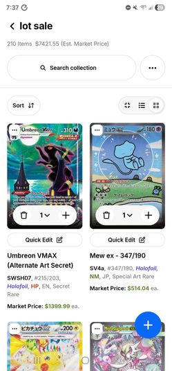 Pokemon card lot with chases