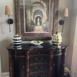 Entry Table And Wall Art Set 