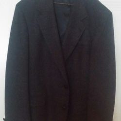 Men's 44L Navy Wool Blend Classic Sportscoat 