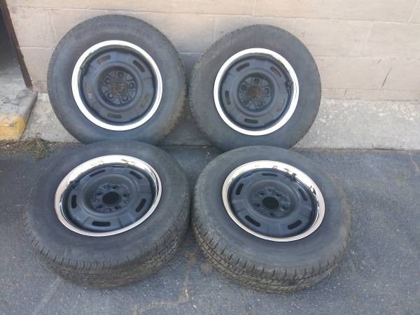 15 inch rally style steel rims 5 on 4.5 ford, mopar, toyota, more for ...
