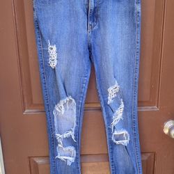 Fashion Nova Skinny Blue Jeans Women 7 (W27)..