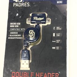 San Diego Padres  Retractable Micro/Mini USB Charge and Sync Cable