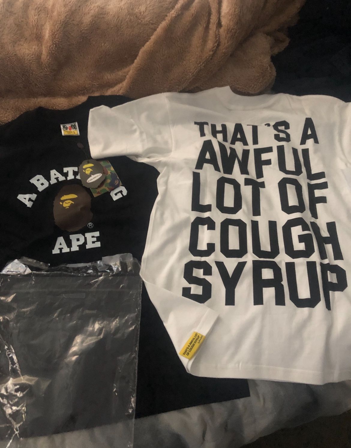 Bape Shirt And Awful Lot Of Cough Syrup Shirt