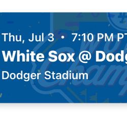 Dodger Tickets July 3 