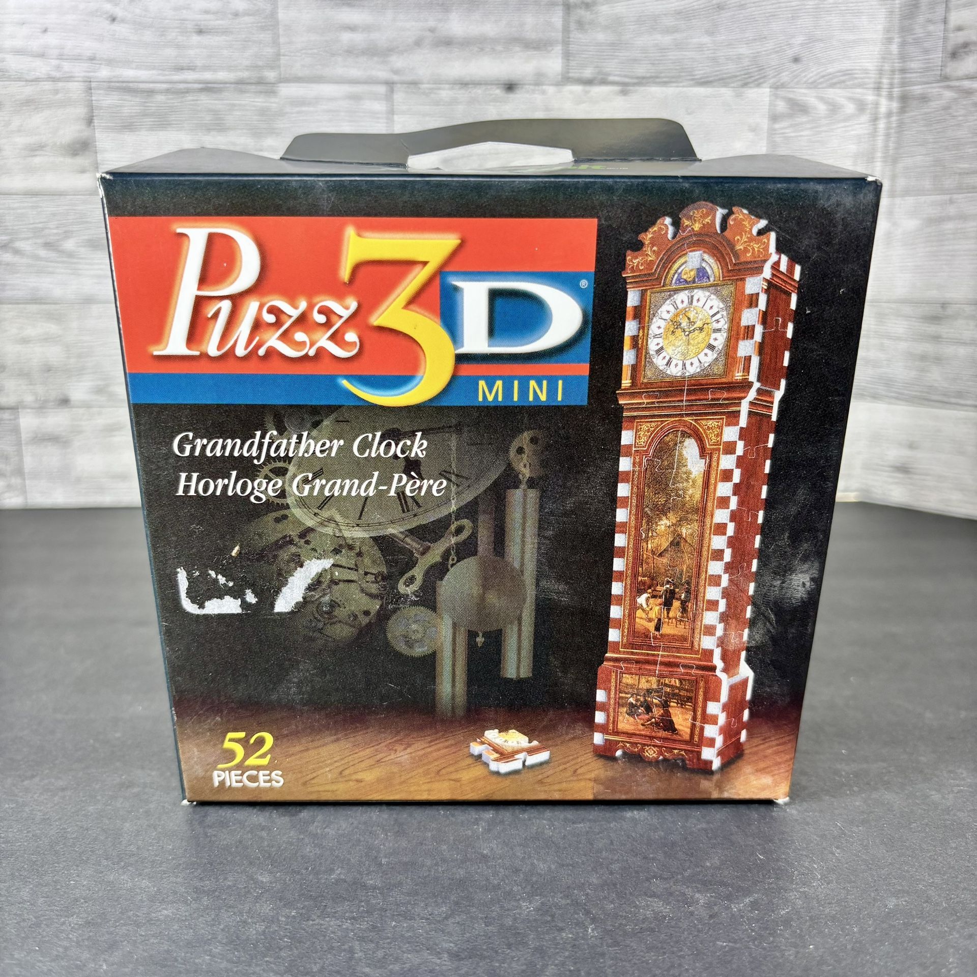 Vintage Grandfather clock Horloge grand-Père 3D Mini Jigsaw Puzzle Made by Wrebbit