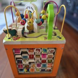 Wooden Activity Cube - Zany Zoo