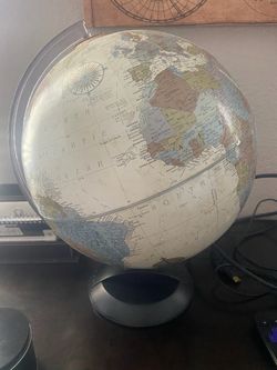 Vintage-Style Illuminated World Globe