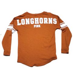 Victoria’s Secret PINK Texas Longhorns, UT Sweatshirt Tunic Shirt Top, Light 