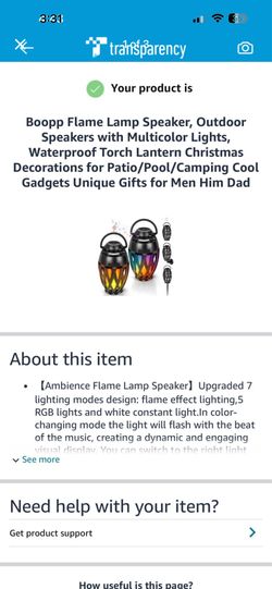 Boopp Flame Lamp Speaker