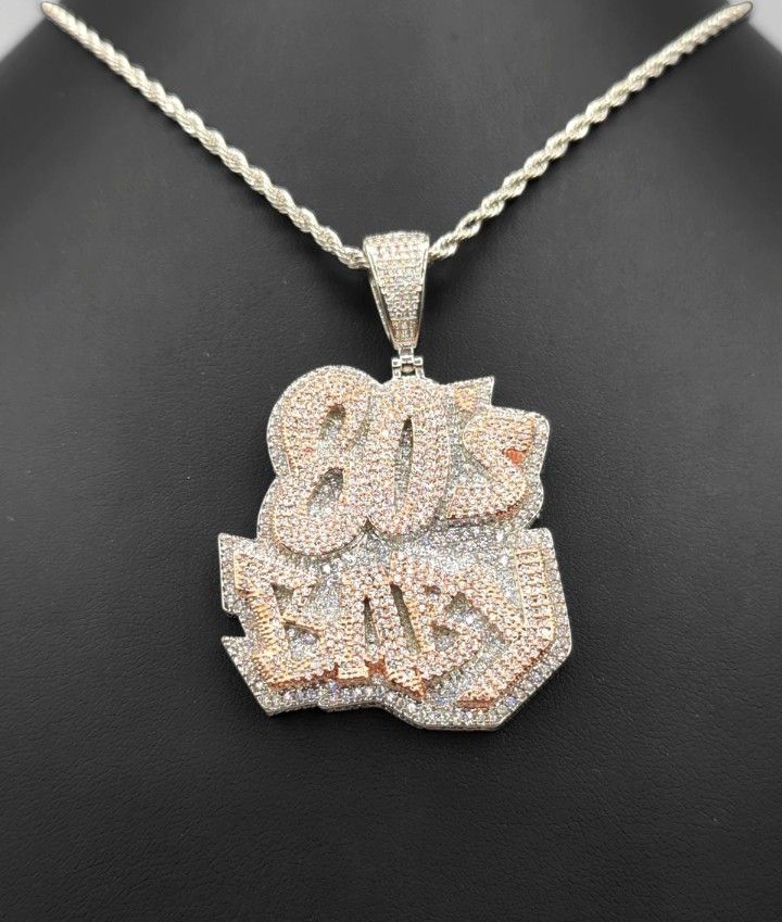 14K Gold plated sim Diamond "80's Baby Pendant