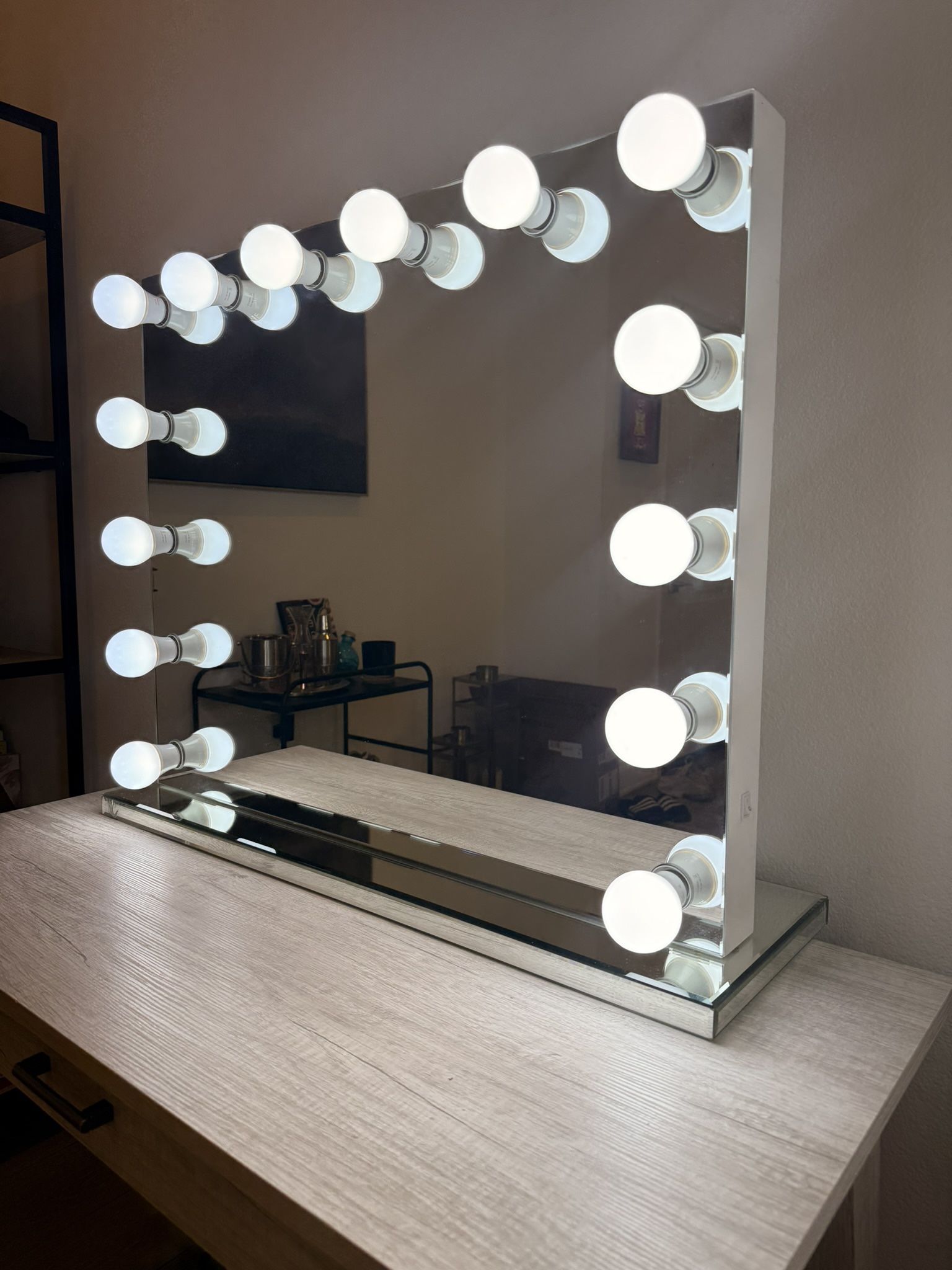 Bright LED Vanity Mirror with Outlets