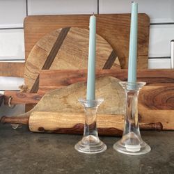 Vintage Crystal Candle Holders