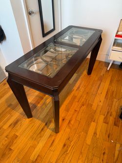 Wood & Glass Dining/Side Table
