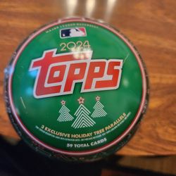 Brand new never opened 2024 Topps Holiday Baseball Tin (59 Cards)