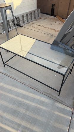 Glass coffee table