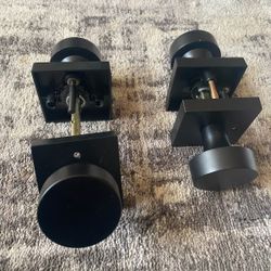 2 Pack Matte Black Privacy Door Knobs for Interior Doors