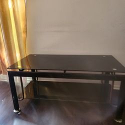 Black Glass Center Table 