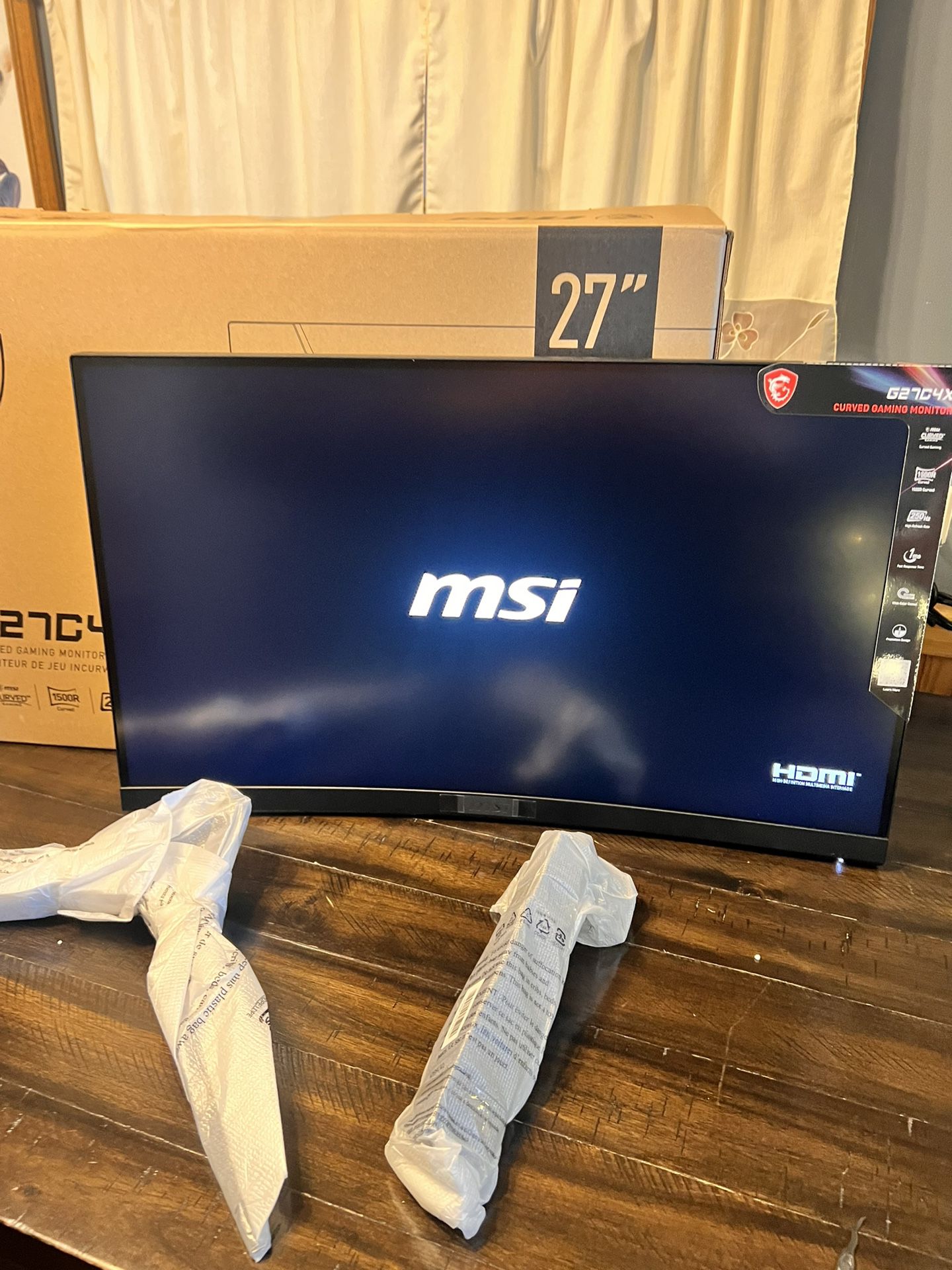 MSI G27C4X 27 inch curved Gaming monitor