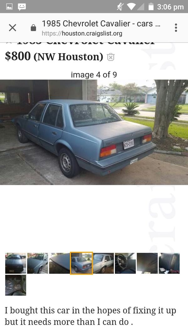 1985 Cavalier For Sale In Houston Tx Offerup
