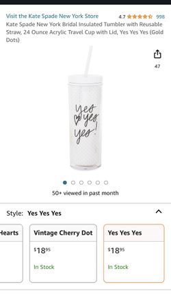 Kate Spade Bridal Tumbler