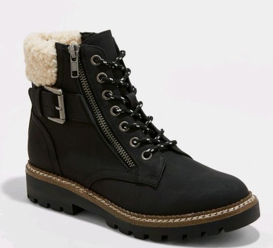 New! Sherpa Hiker Ankle Boots