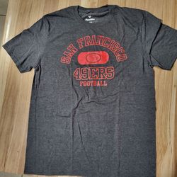 *NEW* NFL San Francisco 49ers Shirt Gray Size Large Fanatics NWOT