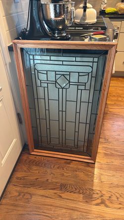 Etched glass window