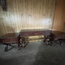 Entryway Table With Two End Tables