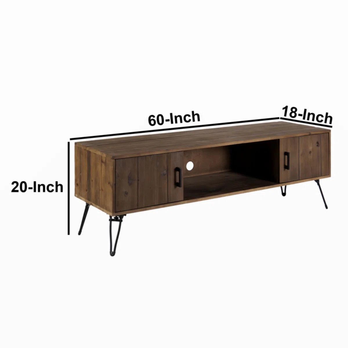 Solid Reclaimed Wood Farmhouse TV Stand Media Console