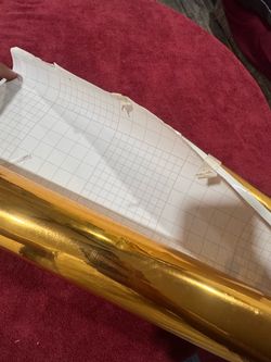 Golden Vinyl sticker wrap adhesive roll gold yellow 20”x10ft Fe15)