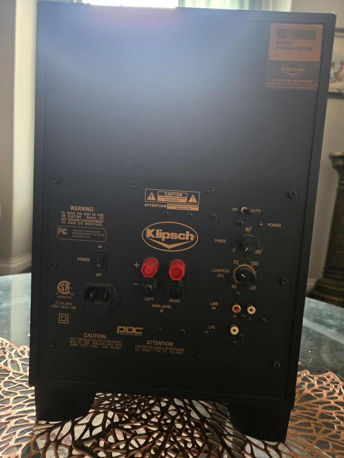 Klipsch speaker subwoofer