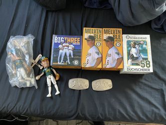 Oakland A’s Bobbleheads and Belt Buckles