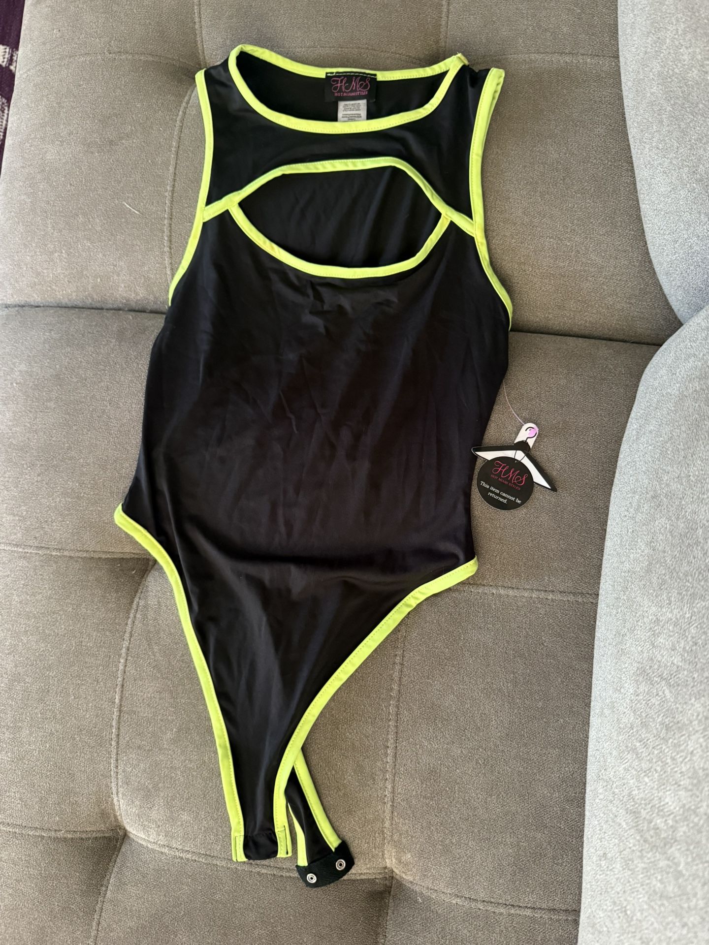Small Black And Green Leotard 
