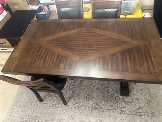 Trestle table dining set
