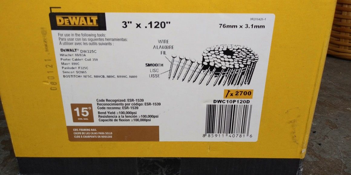DeWalt Coil Framing Nail