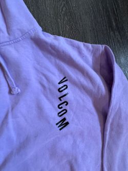 Volcom Womens 2XL Lavender Purple Pullover Hoodie Logo Skate Surf Streetwear