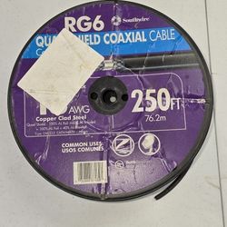 Coax cable RG6 250ft roll, used roll