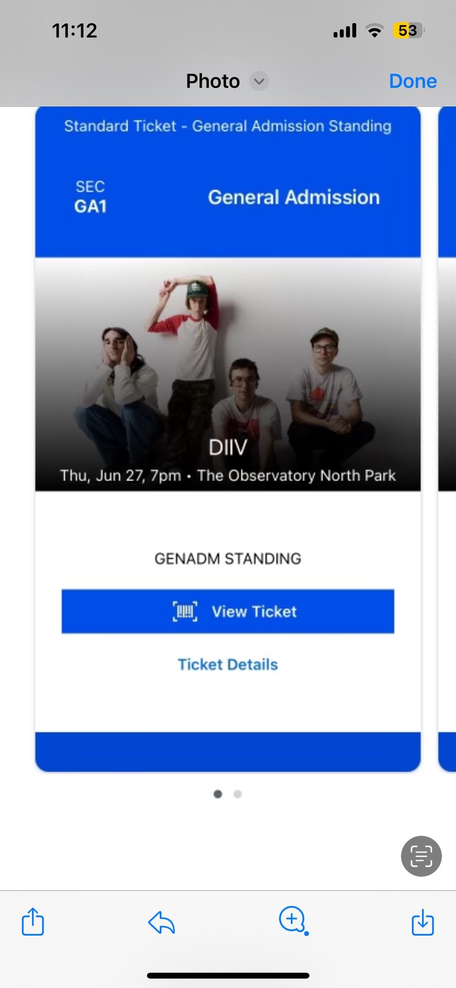 Diiv Ticket 