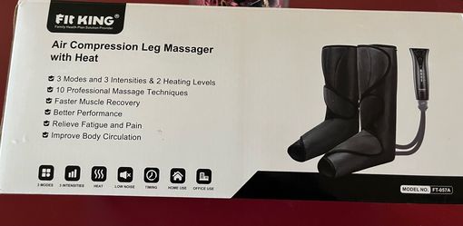 Air Compression leg and foot massager with heat for circulation